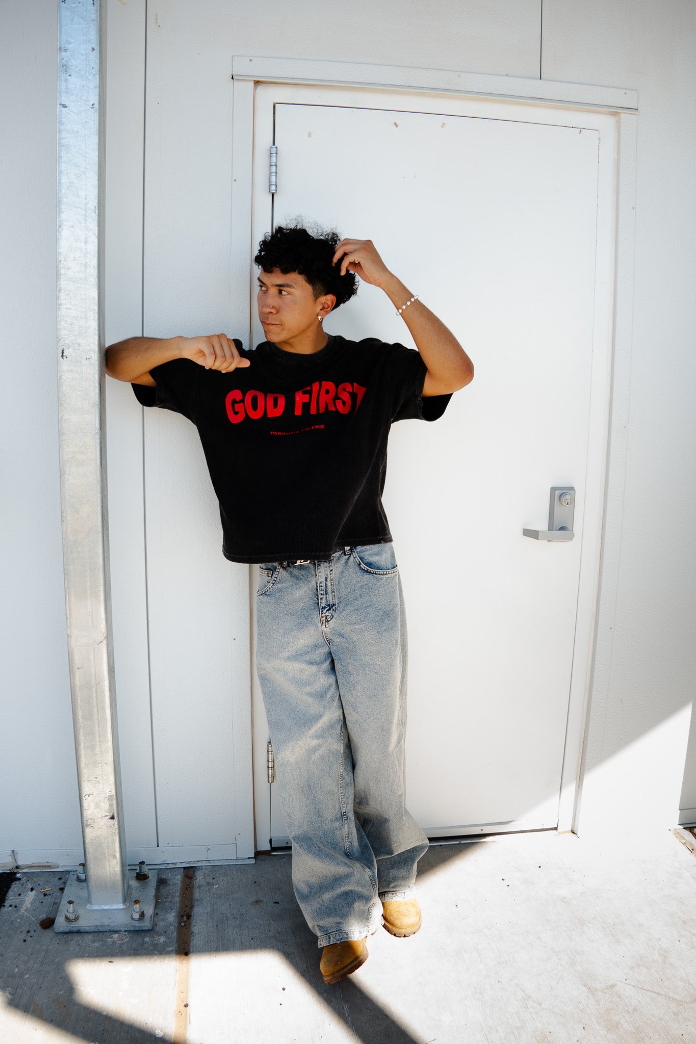 God First Waffle Knit Tee
