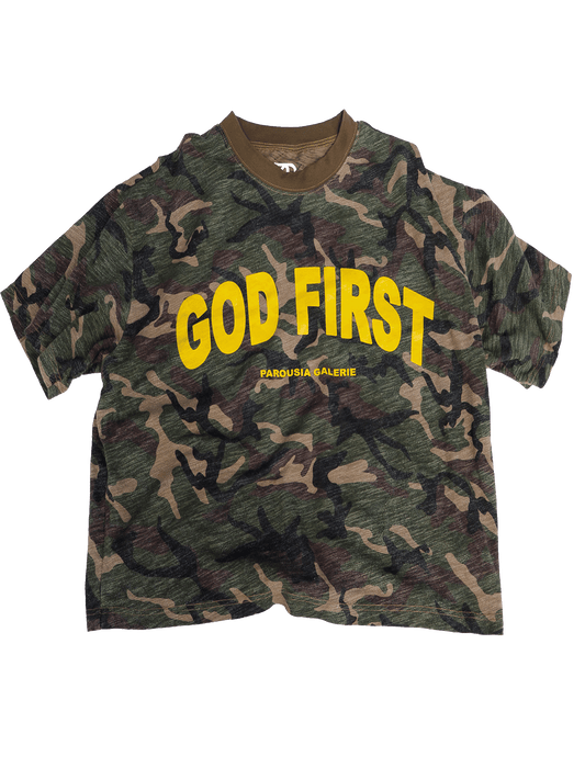 GodFirst Camo Cropped T-shirt